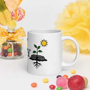 Grow Anyway White glossy mug